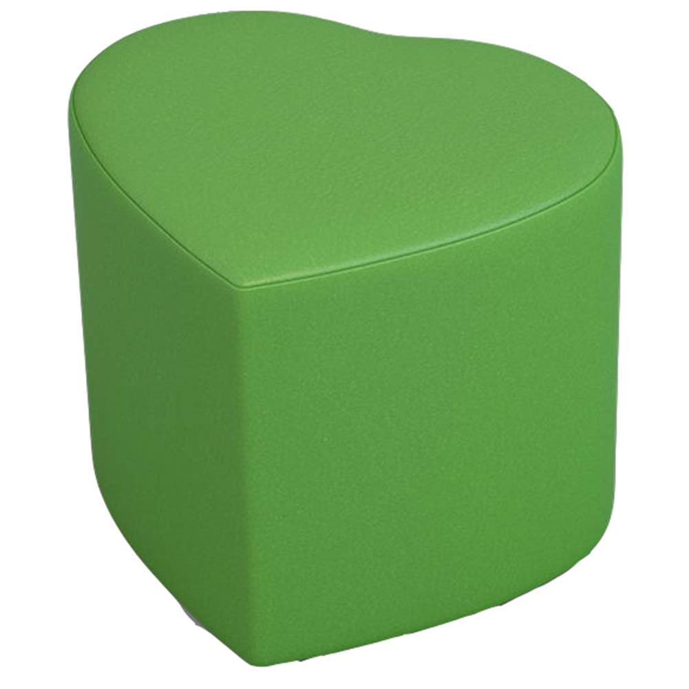 Taburete de madera maciza con diseño de corazón estable y compacto 1