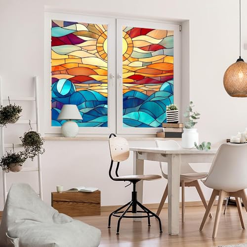 Vinilo decorativo para ventana diseño geométrico 2 piezas miniatura 5
