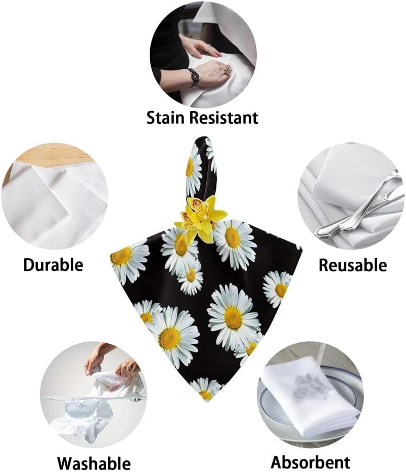 Schwarz Serviette Tuch Set Hochzeit Partei Serviette Taschentuch Restaurant Lieferungen Weihnachten Servietten (Color : 8pcs, Size : 50x50cm) (6pcs 50x50cm)