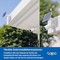 Tapo C410 KIT Solar Überwachungskamera Aussen Akku, 2K 3MP, Farbnachtsicht, MicroSD-Speicher, 6400-mAh Nicht entfernbarer Akku, Zwei-Wege-Audio, Personenerkennung, Alexa&Google Assistant, 2,4 GHz – Ansicht 4
