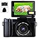 Digital Camera Camcorder Full HD Video Camera 1080p 24.0MP 3.0 Inch 180 Degree Rotatable Screen with Camera Bag and Retractable Flashlight