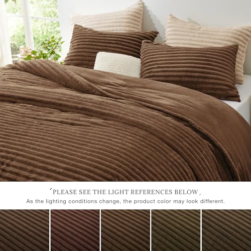EXQ Home Fluffy Comforter Set Full Size,3 Pieces Bed Set,Taupe Brown by EXQ Home - Used condition - Image 6