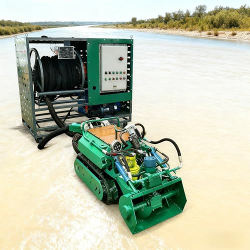 Submersible Dredging Robot for Port and Bay Sludge Removal with Real-Time Terrain Detection and Route Optimization