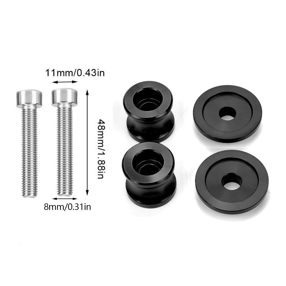 Diabolos Moto pour Suzuki V-Strom 650 1050 XT Vstrom 1000 250 800 DE 800DE DL650 DL1000 Vstrom650 Accessoires, Support de béquille Bobbins arrière M8 Support de Montage Adaptateur oscillant