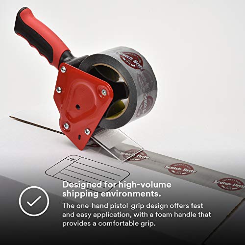 Scotch Box Sealing Tape Dispenser HR83, Portable, Hand-Held, High-Impact Plastic, 3 in, 6/Case, Red/Black, 7.62 cm - Image 4