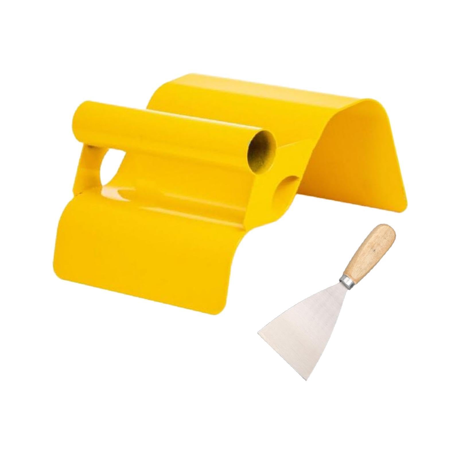 Landscape Curb Trowel Home Decoration Corner Shaping Trowel with Putty Knife Wave Yellow-image-25