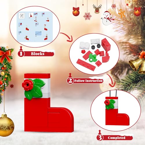 Millionspring F-C9993 Christmas Advent Calendar 2024 Ornament Decor Sets Compatible With Lego thumb #4