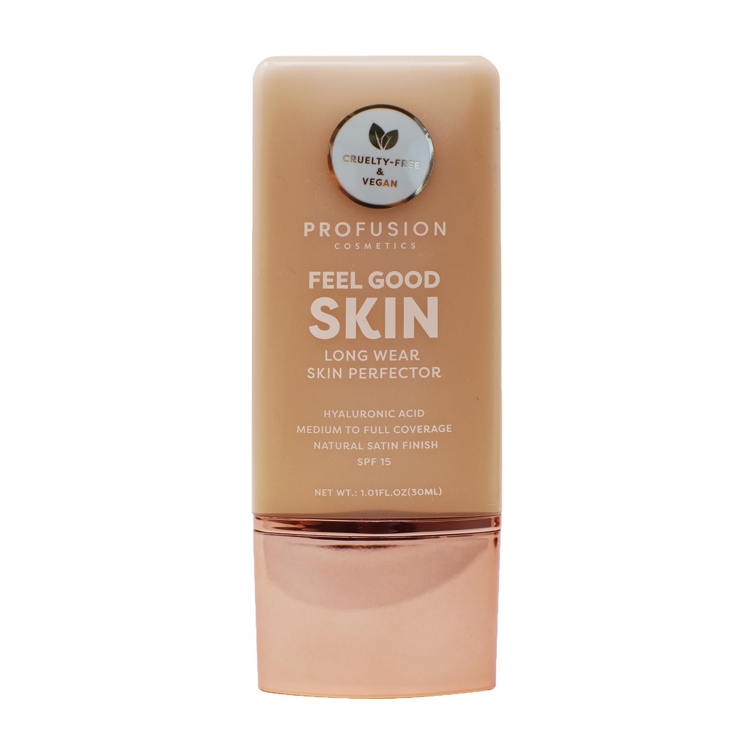 Profusion CosmeticsLightweight Liquid Foundation for a Flawless and Elegant Radiance, Breathable Makeup for Improves Uneven Skin Tone, Cruelty-Free - Tan 1