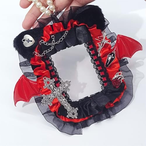Bat Wing Photocard Case with Beads Chain Devil Bat Wing Photo Card Display Holder Photocard Holder Keychain Bag Pendant4