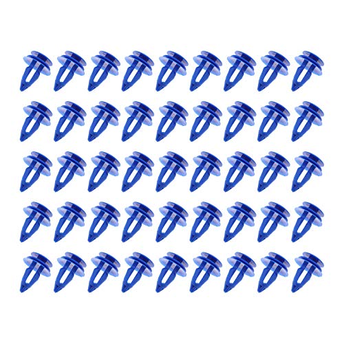 50 retenedores de clip para coche LR027255 de plástico azul para rueda delantera trasera de coche compatibles con Range Rover Evoque Cover