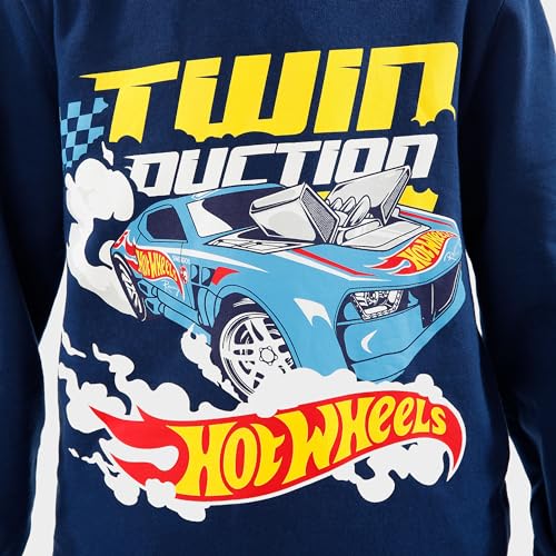 Hot Wheels Hoodie | Race Car Boys Hoodie | 100% Cotton Hoodies for Boys | Blue | 143