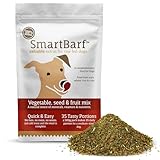 SmartBarf Vegetable, Seed & Fruit Mix (500g) A natural meal booster rich in prebiotics, minerals, vitamins & nutrients - Improve your dog's raw or home prepared meal by adding SmartBarf - 1 Pouch