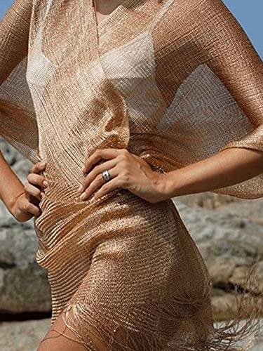 Womens Beach Cover Up Tassel Split Shawl Summer Beachwear Cardigan4