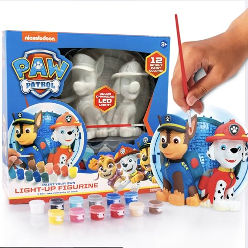 Image of Horizon Group USA Paw Patrol Paint Your Own Light-Up Figurine