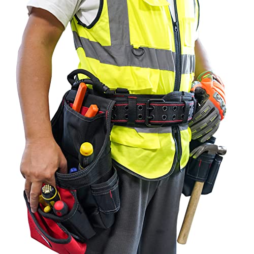 Melotough Padded Work Belt Comfortable Tool Belt With D Rings，Heavy Duty Work Belts With Handle Strap For Electrical,Construction,Plumber,Carpenter (Xxl) #TOP6