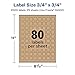 Avery Kraft Brown Square Labels with Sure Feed, 3/4