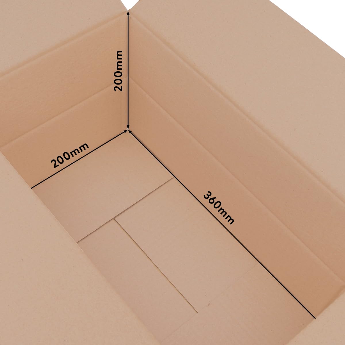 OfficeKing® 700 x Faltkartons 360 x 200 x 200 mm | variable Höhe bei 100 mm | Marken-Qualität Versandverpackung Versandkarton Karton Kartonverpackung Paket braun