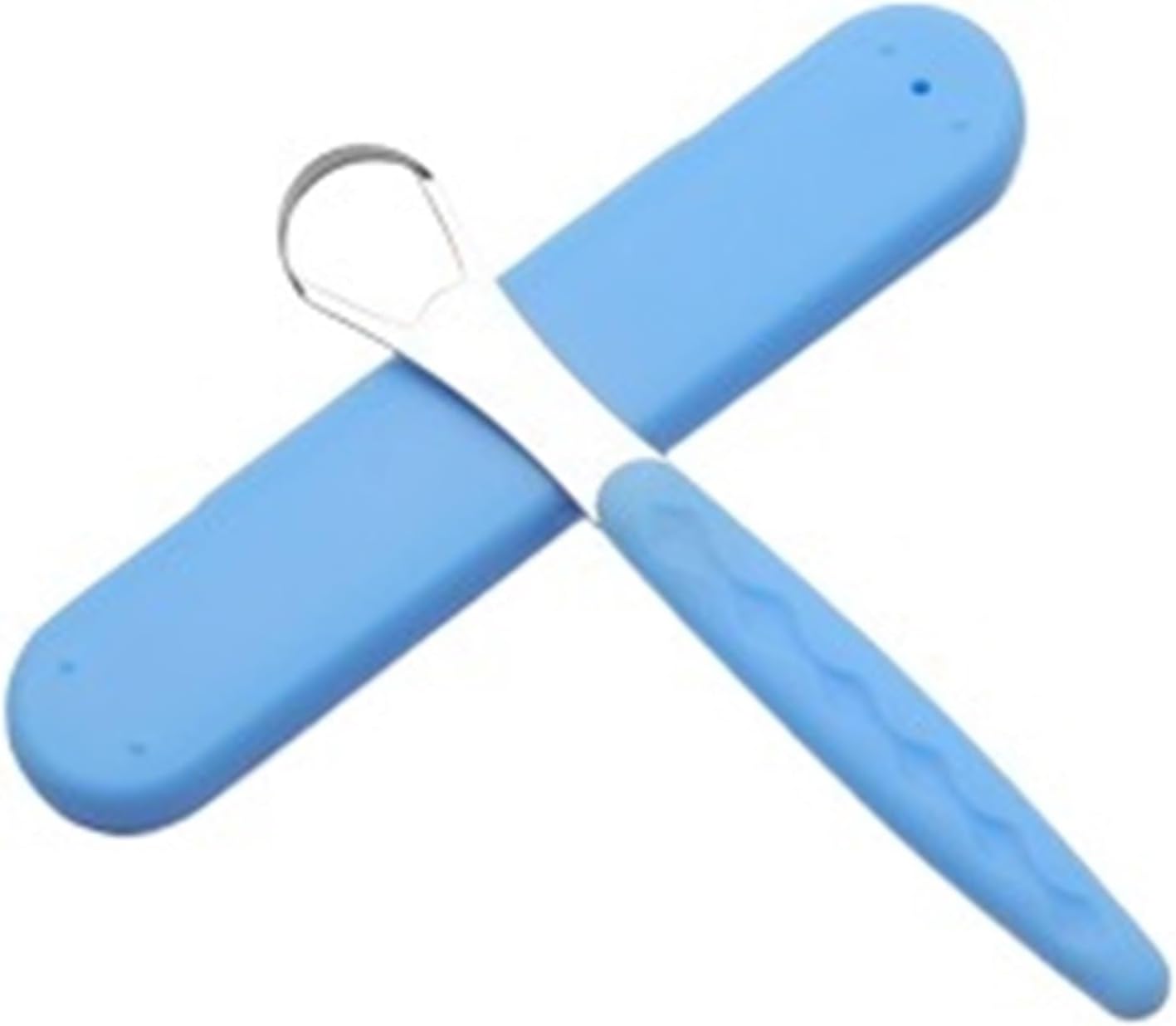 Tongue Scraper with Portable Travel Case Stainless Steel Metal Cleaner Easy to Clean Reduce Bad Breath(Black)
