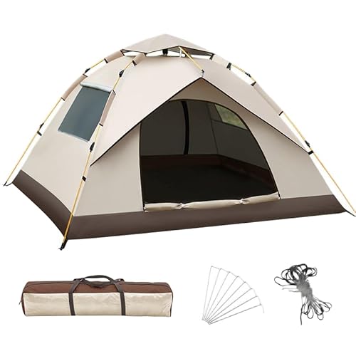 テント ワンタッチテント ポップアップテント 2〜4人用 二重層 設営簡単 軽量 テント 防風防水 UVカット加工 軽量 コンパクト キャンプ/ハイキング/登山/釣り/ピクニック/防災用 ペグ 簡単設営 収納袋付き キャンプ用品