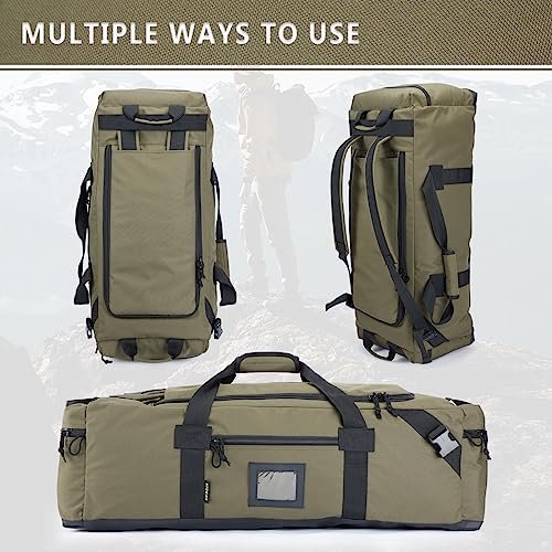 86l Large Duffel Bag For Travel, Gym & Sports - Water Repellent Polyester, Hidden Straps, Shoe Compartment - Perfect Luggage Duffle Bag Or Backpack For Men & Women - Image 5