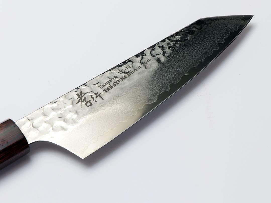 Amazon.co.jp: V金10号割込 33層槌目ダマスカス 和式剣型三徳 160mm