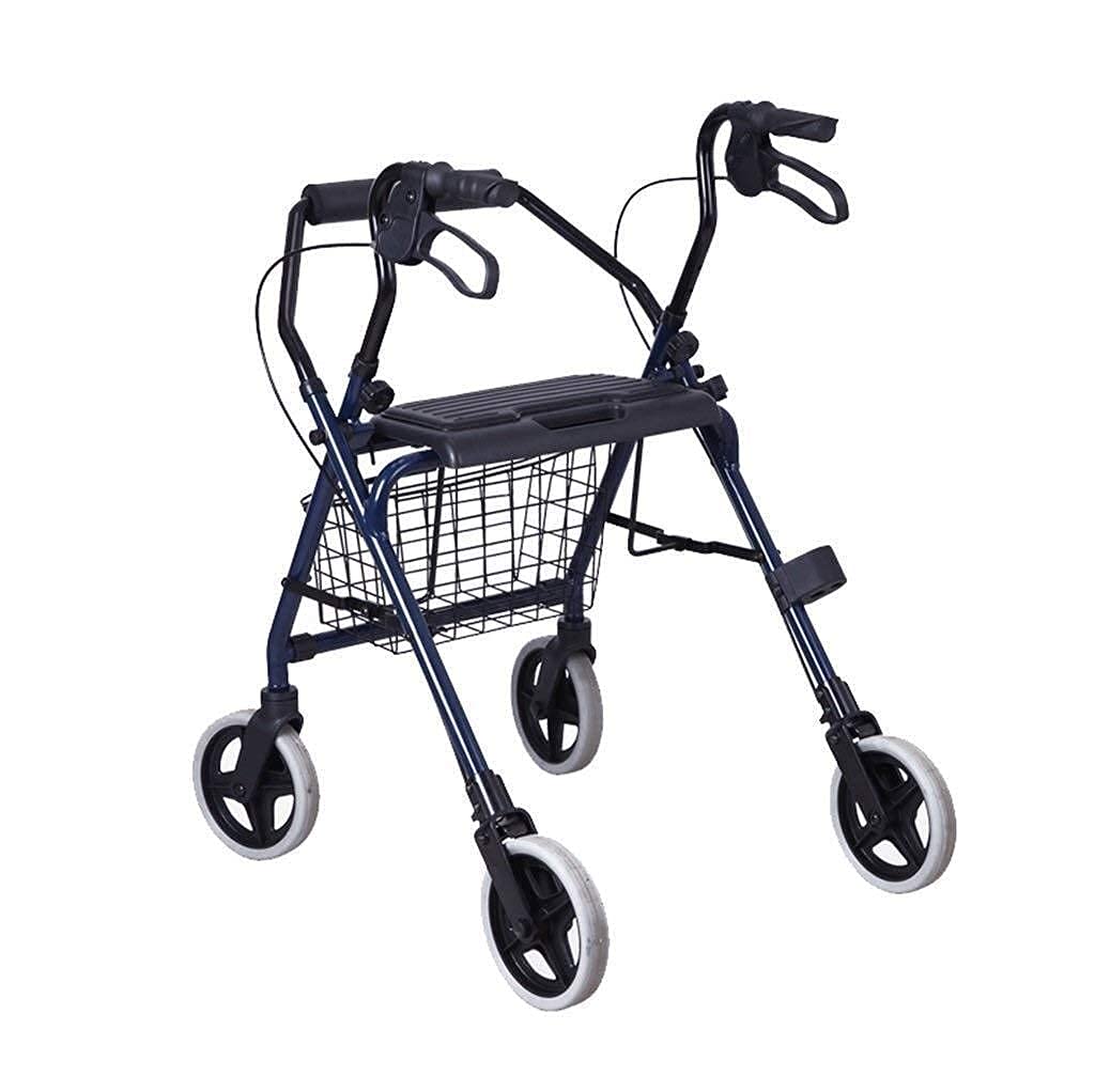 Walker dla seniorów Rollator Aluminiowa pomoc w poruszaniu się w chodzeniu Leishouer Lekka składana rama do chodzenia na rollatorze z regulacją wysokości dla osób starszych, gwiazda światła