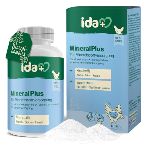 Ida Plus MineralPlus Zusatzfutter für Hühner - Premium Mineralien für Hühner - Mineralstoffe & Vitaminmischung - Rundumversorgung - MineralPlus mit Kalzium 280 g