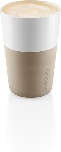 Miniatura 9 de Eva Solo 2 tazas Lungo Tumbler  Vasos de porcelana de 8 onzas con agarre recubierto de silicona  Aptos para lavavajillas  Diseño danés,