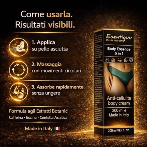 Crème anti-cellulite lissante à l'acide hyaluronique Esentique 200 ml