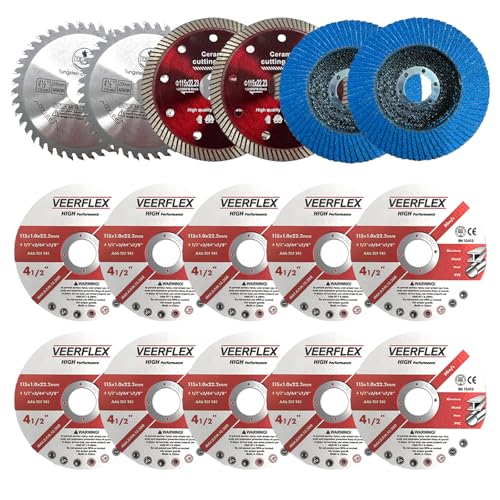 16 Stück Trennscheiben 115, Trennscheibe Metall für 22.23 Mm Bohrung, 115mm Trennscheibe, Winkelschâ€¦ – Miniatur