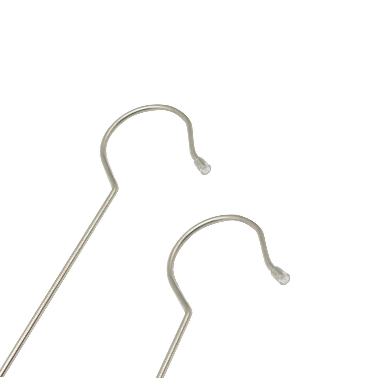 Maydahui 14 ganchos extralargos en forma de S (7 piezas de 16 pulgadas + 7 piezas de 12 pulgadas) para colgar plantas, ganchos plateados de acero inoxidable para utensilios de cocina, pérgola,