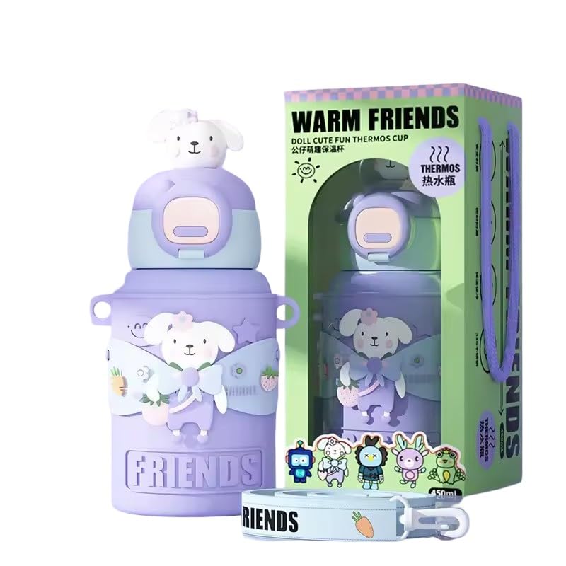Garrafa Térmica Infantil Warm Friends (Lilás)