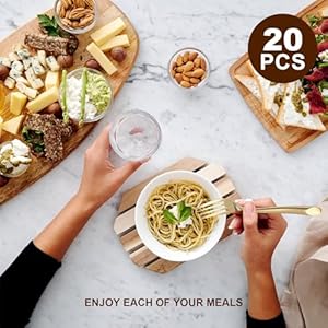 Gold 20-Piece Silverware Set with Wave Handle, Forged Stainless Steel Flatware Set, Cutlery Set Mirror Polished, Dishwasher Safe, Service for 4 Gold 20 Piece Silverware Set with Wave Handle Forged Stainless Steel Flatware Set Cutlery Set Mirror Polished Dishwasher Safe Service for 4