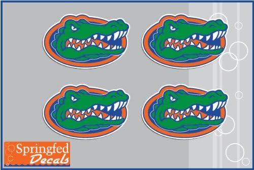 Florida Gators Gator Head Vinyl Decals 4 Pack Car Truck Phone UF Stickers