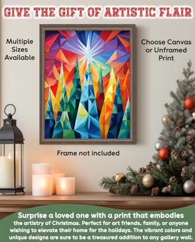 Modern-Christmas-Trees-Triangles-Shapes-Abstract-Painting-Art-Retro-and-Vintage-Christmas-Decorations-Christmas-Party-Decor-and-Gift-High-Quality-Canvas-20-x-24
