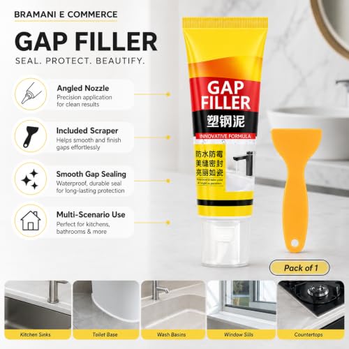 Image of Tiles Gap Filler 150ml| Tile Grout Repair Paste for Floor & Wall | Crack Resistant, Waterproof & Long Lasting | Easy Apply Nozzle Bottle | For Bathroom, Kitchen & Floor Tile Joints (150ml)