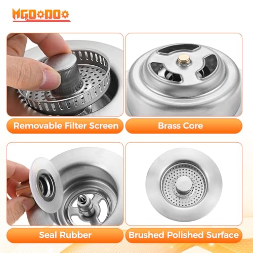 Colador universal para fregadero 3 en 1 acero inoxidable 2 pack miniatura 6