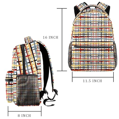 Sac à dos d'école géométrique pour les cours et les sorties de week-end - 2