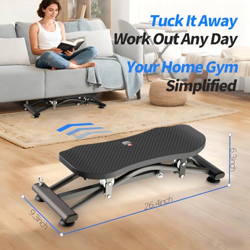 Image of ZCMHAXJ Balance Board for Adults, Ski Machine Exercise Equipment with Resistance Bands, Rock Stepper Featuring LCD Monitor, Portable Wobble Board or Full Body Workout at Home Gym