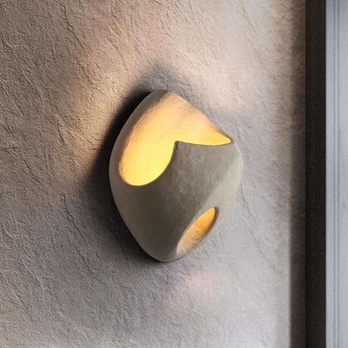 kaixunl Aplique Pared Interior Estilo Wabi-sabi Lampara De Pared Modernos Apliques Pared Dormitorio Art Deco Para Sala De Estar Dormitorio Pasillo Espejo De Tocador Escaleras 3000K 22.5 * 26 * 9cm
