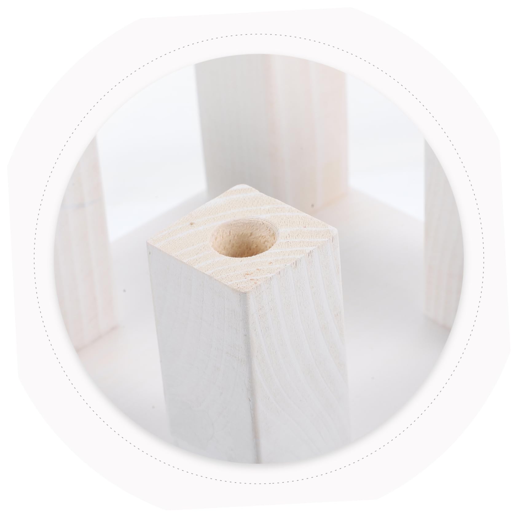 Levemolo Mini Banc en Bois Blanc Portable pour Accessoires Photographiques, Design Unique et Pratique, Photographie de -nés et Création d'une Atmosphère Chaleureuse
