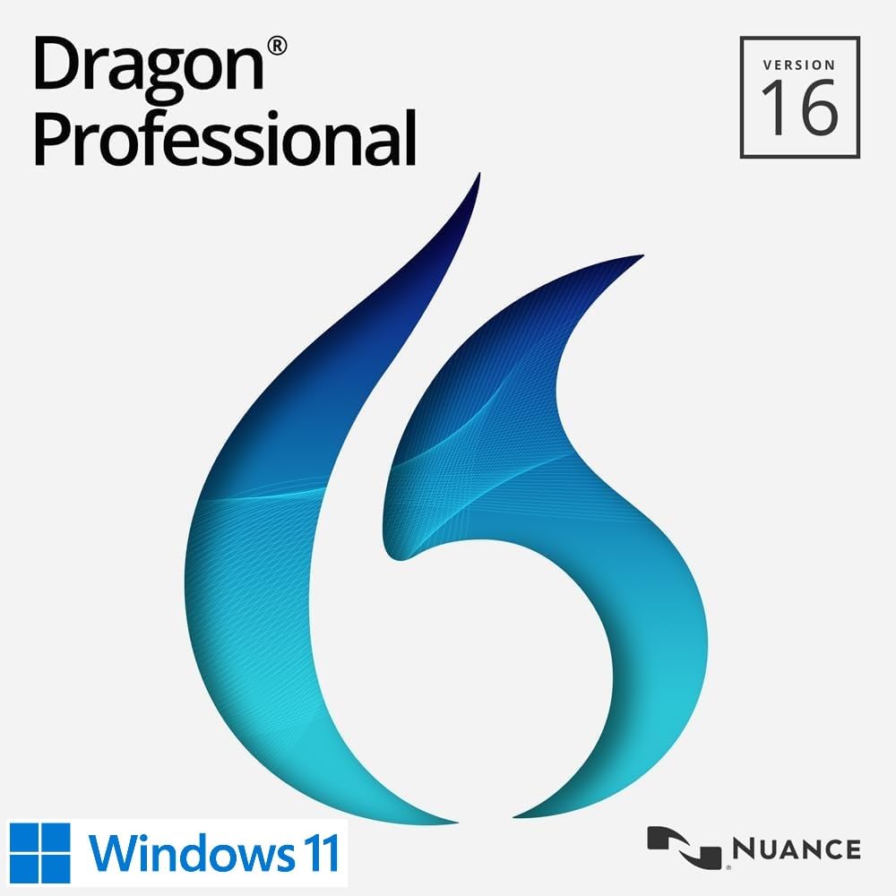 Lizenz für Dragon Professional 16 | Vollversion | kompatibel mit Windows | DEUTSCH & ENGLISCH | 2PC
