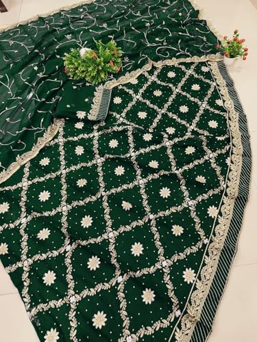 Image of Heavy Embroidery Work Semi Stitched Shimmer Silk Rajputi Poshak For Women Rajasthani Lehenga Choli
