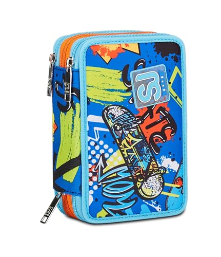 Chelsea FC Astuccio Porta Penne Per Bambini - Blu E Bianco, Con Cerniera E Stemma Ufficiale, Ideale Per La Scuola