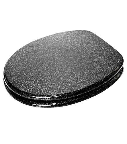Sanilo Soft Close Toilet Seat, Wide Choice of Black Toilet Seats, Stable Hinges, Easy to Mount (Glittering Black) - Image 3
