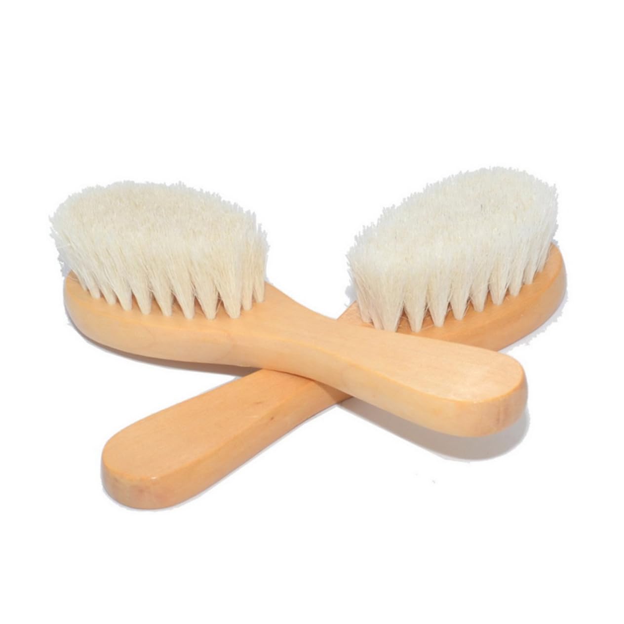 HAPINARY 1pc Baby Care Hair Brush Soft Comfortable Wool Brush for Infants for Shampoo Shower Bath Use Natural Wood Handle