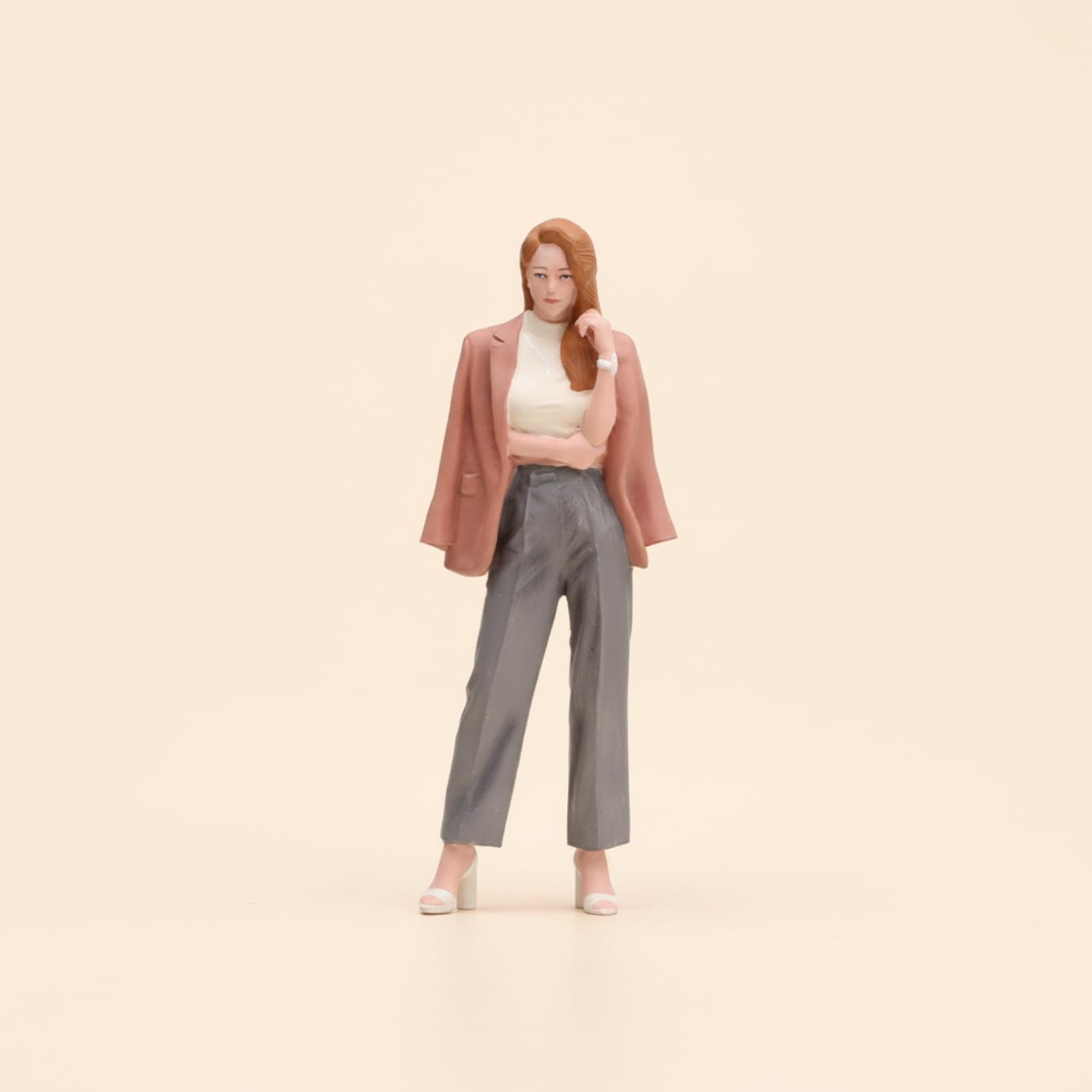 harayaa Painted Miniature Figure Miniaturfigur Dioramafigur Sammelfigur Modellfigur aus Harz Handbemalt mit Detailreichem Gesicht Und Kleidung für Kreative Displays Modellstraßen Bürodekor 9.7cm