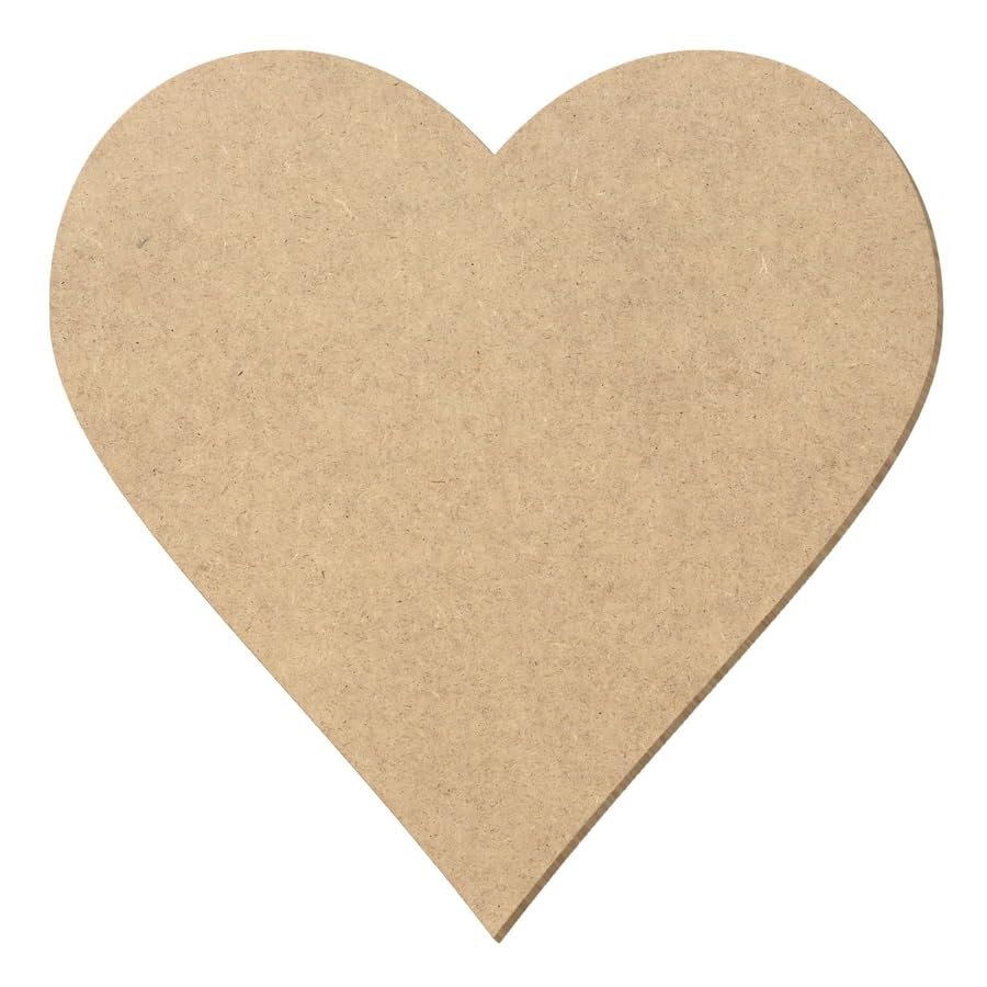 MDF Holz Herzen - Deko Basteln 1-50cm, Pack mit:10 Stück, Höhe x Breite:22x22cm