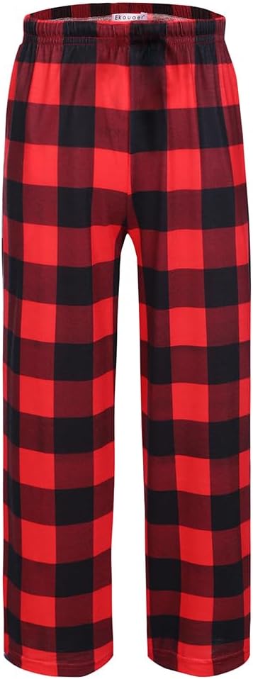 Ekouaer Boys Long Plaid Pajama Pants with Elastic India Ubuy