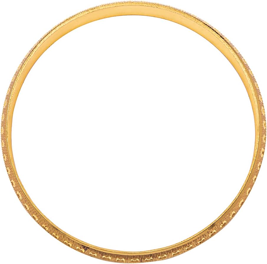 Bodha Traditional Indian Designer Stylish Self Design Amritsari Gold Colour Sikh Kada for Men